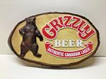Grizzly Canadian Beer Vintage Bar Sign