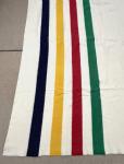 Vintage 80s Hudson Bay Wool Blanket Gold Label