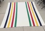 Vintage 80s Hudson Bay Wool Blanket Gold Label