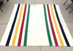 Vintage 80s Hudson Bay Wool Blanket Gold Label