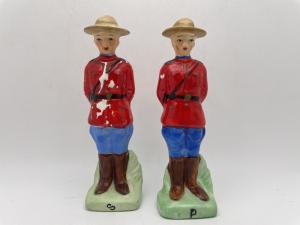 Canadian Mounties Salt and Pepper Shaker Set