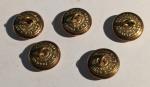 Vintage Canadian Pacific Railway Uniform Buttons Set