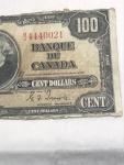 1937 Bank of Canada $100 Vintage Note