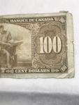 1937 Bank of Canada $100 Vintage Note