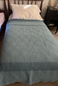 Vintage Hudson's Bay Blue Wool Blanket 4 Point