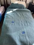 Vintage Hudson's Bay Blue Wool Blanket 4 Point