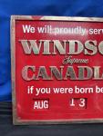 Vintage Windsor Canadian Countertop Sign