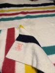 Vintage 1930s Hudson Bay 4 Point Wool Blanket