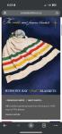 Vintage 1930s Hudson Bay 4 Point Wool Blanket