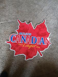 Vintage Molson Canadian Maple Leaf Lager Sign