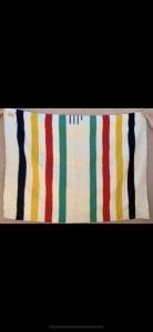 Hudson's Bay Vintage Wool Blanket with Stripes