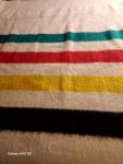 Vintage Hudson's Bay 4-Point Wool Blanket 1930s
