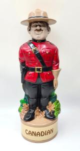 1970s Handpainted Alberta Whiskey Decanter - Royal Mountie