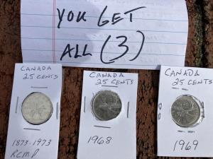 Canadian Silver Quarter Set with RCMP Coin