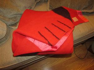 1920s Hudson's Bay Red and Black Wool Blanket