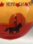 Hand Painted Glass RCMP Ornament - Sunset Rider