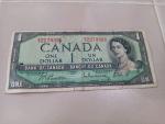 1954 Canadian One Dollar Bill Banknote