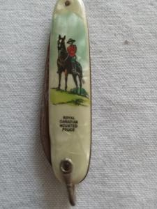 Vintage Mother of Pearl RCMP Jackknife Canada