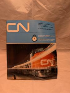Vintage Canadian National Railway Timetable, 1966