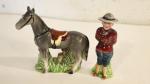 Vintage Royal Canadian Mountie and Horse Salt & Pepper Set