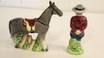 Vintage Royal Canadian Mountie and Horse Salt & Pepper Set