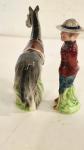 Vintage Royal Canadian Mountie and Horse Salt & Pepper Set