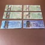Vintage Canadian Polymer Banknotes Set (6)