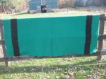 Hudson Bay Vintage Wool Blanket Emerald Green 93"x74