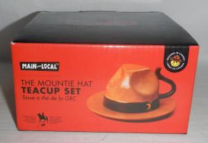 Canadian Mountie Hat Espresso Coffee Mug Set