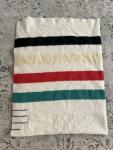 Rare 1920s Hudson Bay Striped Wool Blanket 65x79