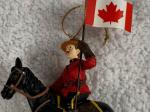 RCMP Officer on Horse Christmas Ornament