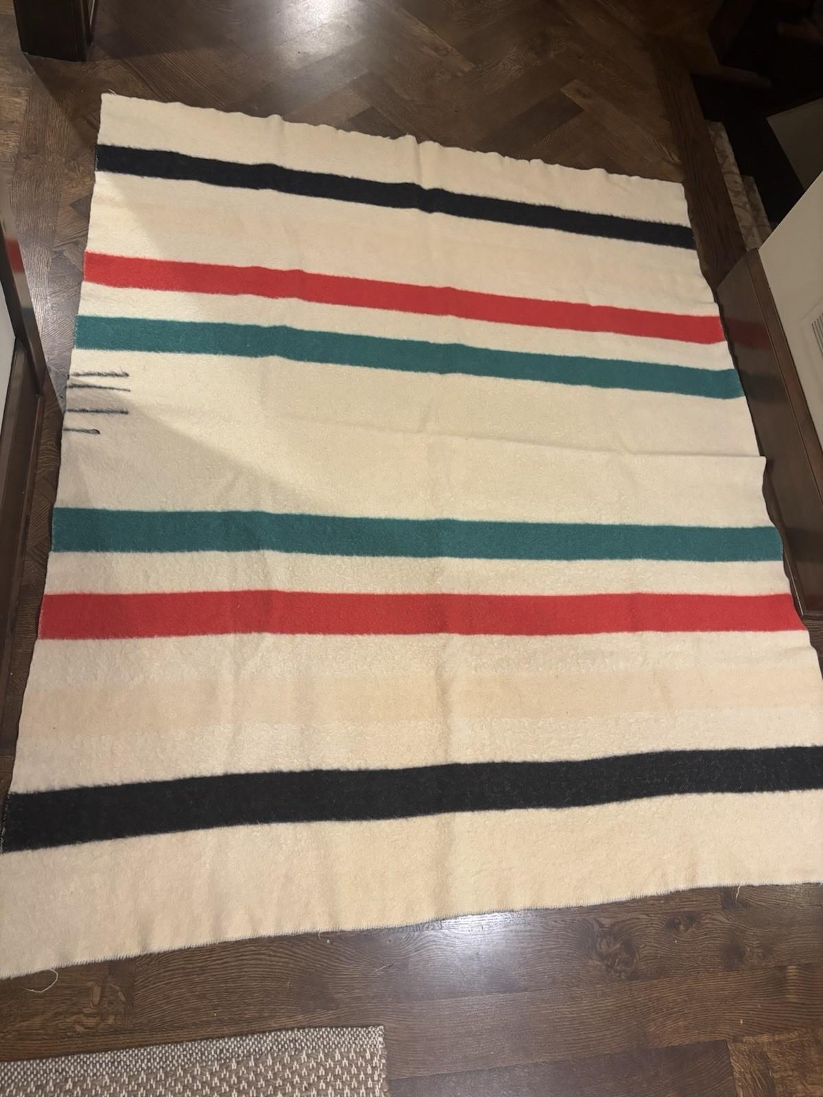 Hudson Bay Vintage 4 Point Striped Blanket