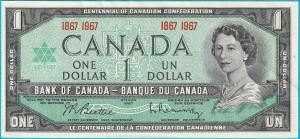 Canadian Centennial One Dollar Banknote 1867-1967
