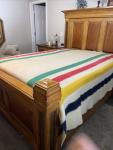 Hudson Bay Vintage 6 Point Stripe Wool Blanket