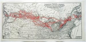 1927 Canadian Pacific Railroad System Map
