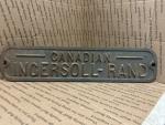 Vintage Ingersoll-Rand Cast Metal Sign - Green