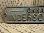 Vintage Ingersoll-Rand Cast Metal Sign - Green
