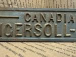 Vintage Ingersoll-Rand Cast Metal Sign - Green