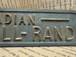 Vintage Ingersoll-Rand Cast Metal Sign - Green