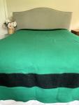 Hudson's Bay 6-Point Wool Queen Blanket - Emerald Green