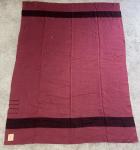 Hudson’s Bay Vintage Cranberry Red Wool Blanket
