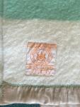 Hudson's Bay Vintage Wool Blanket Cream Green Stripe