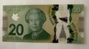 Vintage $20 Canadian Polymer Banknote