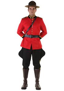 Plus Size Vintage Canadian Mountie Costume - Red