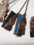 Vintage HOPE LIONS CLUB Copper Enamel Pin Set