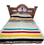 Hudson's Bay Vintage 4 Point Wool Blanket 86"x67