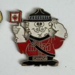 Vintage Canadian Mountie Enamel Fridge Magnets Set