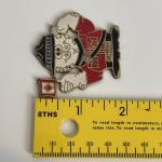 Vintage Canadian Mountie Enamel Fridge Magnets Set