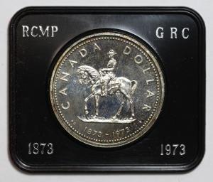 1973 Canada RCMP Mountie Silver Dollar Coin