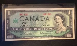 1967 Canadian Centennial One Dollar Banknote